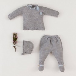 CONJ. POLAINA PUNTO CARMEN TABERNER 212-P25G GRIS