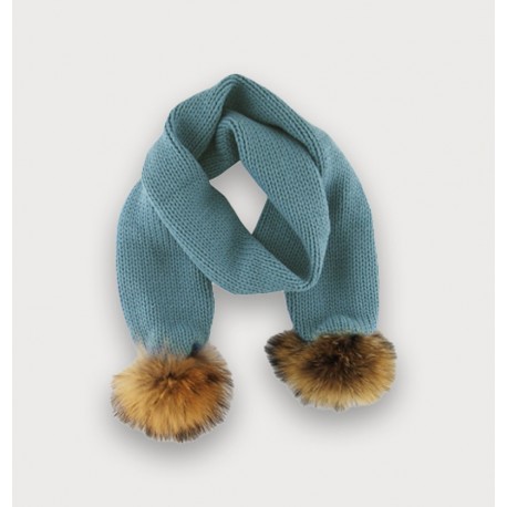 BUFANDA LANA SARDON O24MA-254 POMPON PELO
