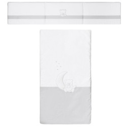 COLCHA+CHICHONERA PRAIA TEDDY GRIS 60