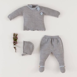 CONJ. POLAINA PUNTO CARMEN TABERNER 212-P25G GRIS