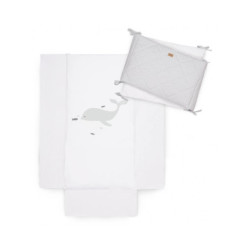 COLCHA+CHICHONERA BONJOUR BEBE 0425PA46 PACIFIC WHITE