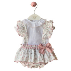 CONJUNTO VESTIR VERANO NIÑA VALENTINA NUBE4 LADY MOURA PINK