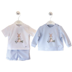 CONJUNTO VESTIR VERANO NIÑO VALENTINA NUBE76 BLUE RABBIT