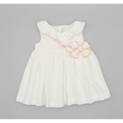 VESTIDO VESTIR VERANO FINA EJERIQUE P26A21ROS BLANCO-CORAL