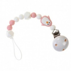 CADENA CHUPETE BEBE-LLO PINGU ROSA