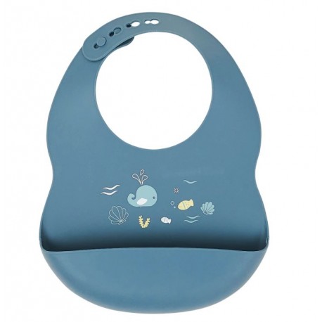 BABERO SILICONA NATTOU 876414 PRINTED BLUE