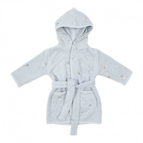 ALBORNOZ LITTLE DUTCH BORDADO AZUL DENIM