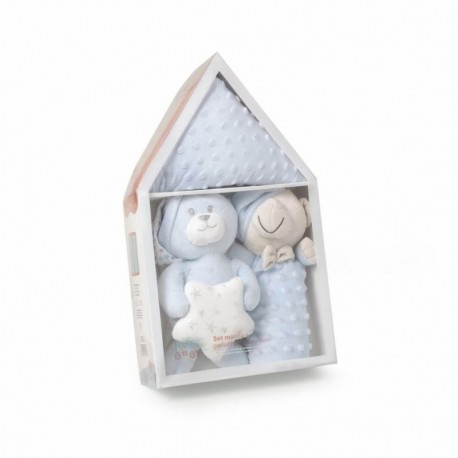 MANTA MINICUNA INTERBABY MANTA+PELUCHE+DOUDOU OSO