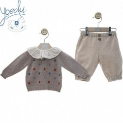 CONJUNTO VESTIR INVIERNO NIÑA YOEDU 1022-11 PASTEL