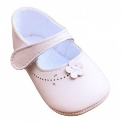 ZAPATITOS CUQUITO 7759 PIEL PICADO FLOR