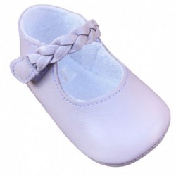 ZAPATITOS CUQUITO 7814 NACAR TRENZA
