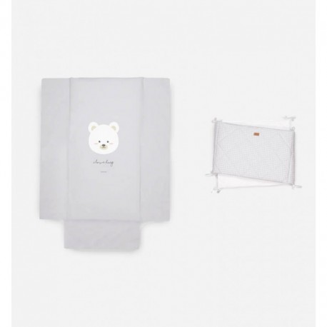 COLCHA+CHICHONERA BONJOUR BEBE 0425MN45 MONTANA GREY
