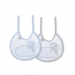 BABERO FELPA INTERBABY BAB 19R PACK 2 GRIS-AZUL
