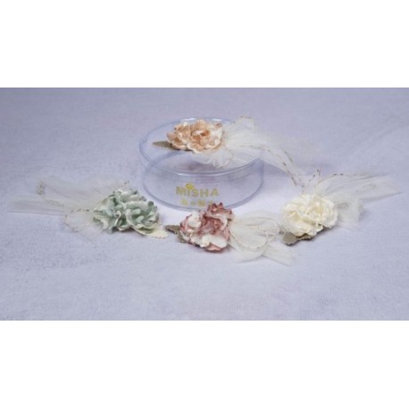 ADORNO MISHA BABY B7202 FLOR CON IMPERDIBLE