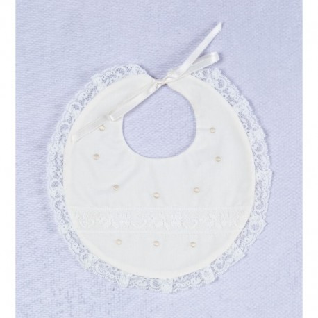 BABERO DE VESTIR MIKAMAMA 01018 ORGANDI BORDADO