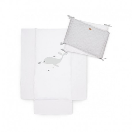 COLCHA+CHICHONERA BONJOUR BEBE 0425PA46 PACIFIC WHITE