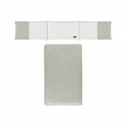 COLCHA+CHICHONERA PRAIA CHECKS VERDE