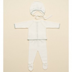 CONJUNTO POLAINA PUNTO GRANLEI 225-219 BEIGE-VERDE AGUA